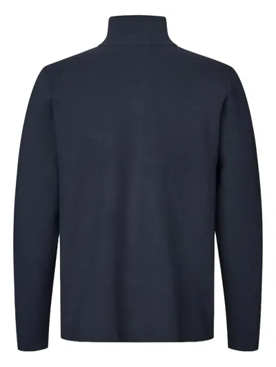 Samsoe & Samsoe High-neck Zip-up Sweater In Blue