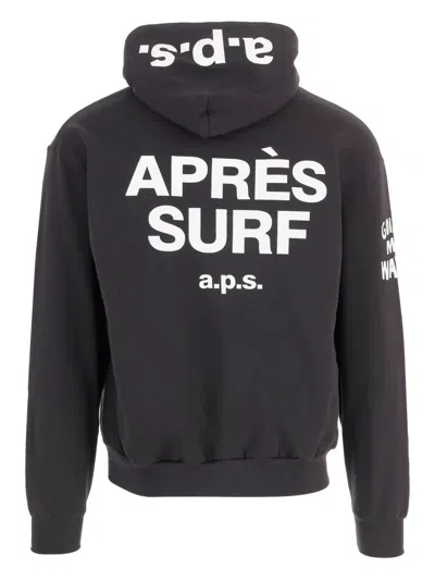 Après Surf Cotton Blend Sweatshirt With Graphic Print In Brown