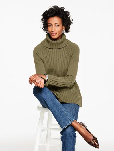 Talbots Plus Size - Turtleneck Sweater - Burnt Olive - 2x  In Brown
