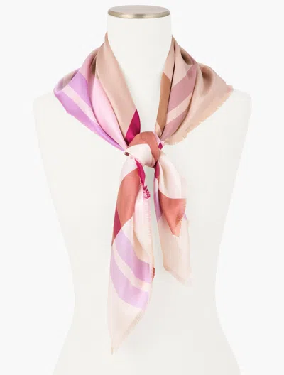 Echo Plaid Square Scarf - Ivory - 001 Talbots In White