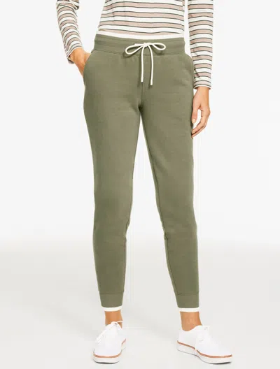 Talbots Plus Petite - Cozy Fleece Jogger Pants - Sagebrush - 1x  In Green