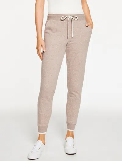 Talbots Plus Petite - Cozy Fleece Jogger Pants - Dusty Mocha Heather - 1x  In Brown