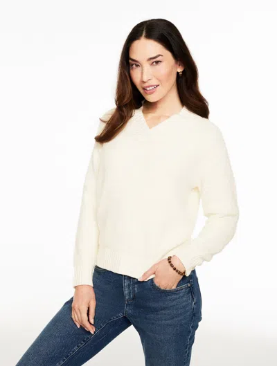 Talbots Plus Petite - Loop Stitch Sweater - Ivory - 3x  In White