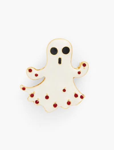 Talbots Ghost Brooch - Ivory/gold - 001  In Multi