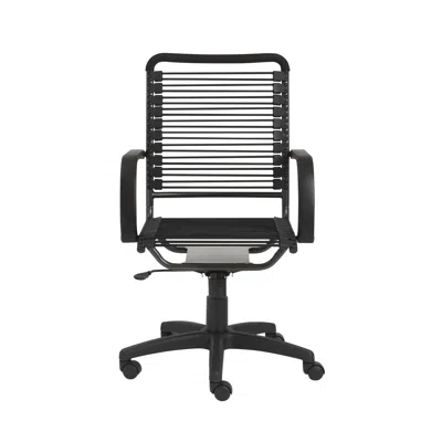 Hivvago Black Swivel Adjustable Task Chair Bungee Back Steel Frame In Black