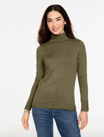 Talbots Plus Size - Perfect Turtleneck Top - Oakmoss - 2x  In Green