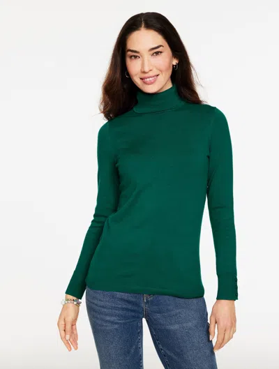 Talbots Plus Size - Perfect Turtleneck Top - Pinegrove - 3x  In Green