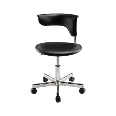 Hivvago Black And Silver Adjustable Height Swivel Rolling Conference Office Chair In Black