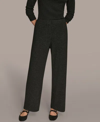 Donna Karan Women's Metallic Rib Knit Pants In Animal Print