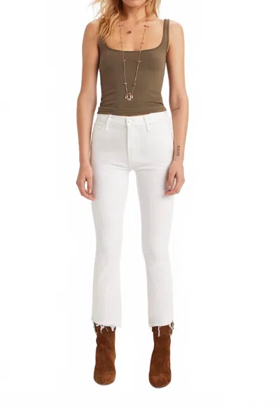Mother The Insider Crop Fray Jeans In Fairest Of Them All In Brown
