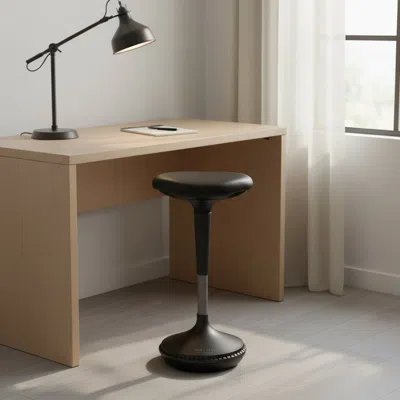 Hivvago Black Adjustable Height Swivel Office Chair In Black