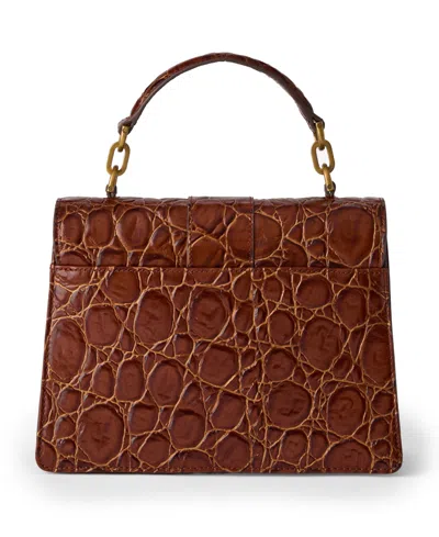 Brahmin Hallie Sparkling Cider Barnard Small Satchel In Brown