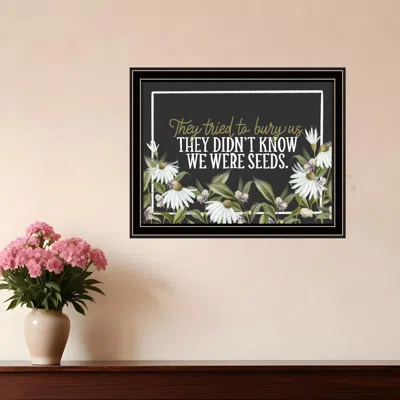 Hivvago We Were Seeds Black Framed Print Wall Art In Black