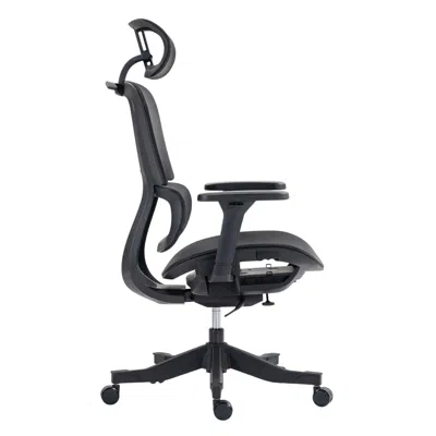 Hivvago Set Of Two Black Adjustable Height Swivel Rolling Office Chair In Black