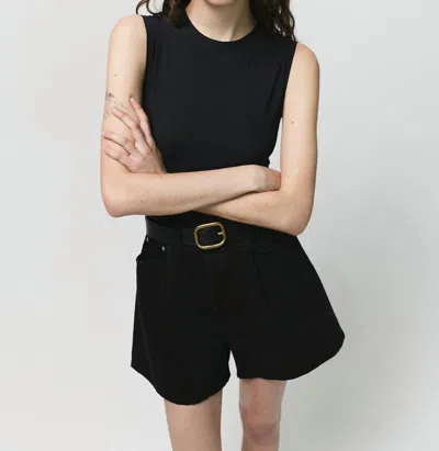 Agolde Rhoda Shorts In Black In Black