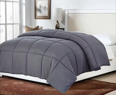 Hivvago Dark Gray California King Polyester Thread Count Down Alternative Comforter In Gray