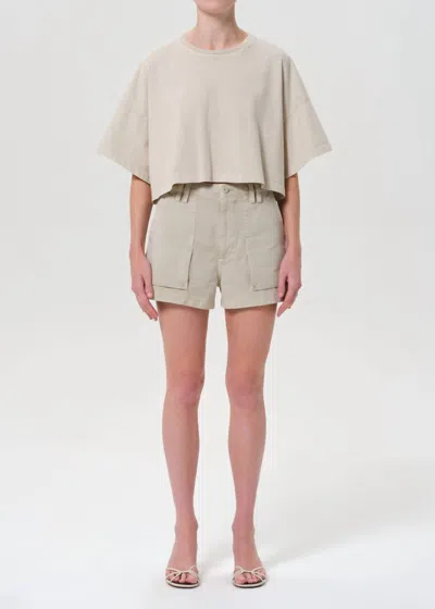 Agolde Kiva Short In Comb In Neutral