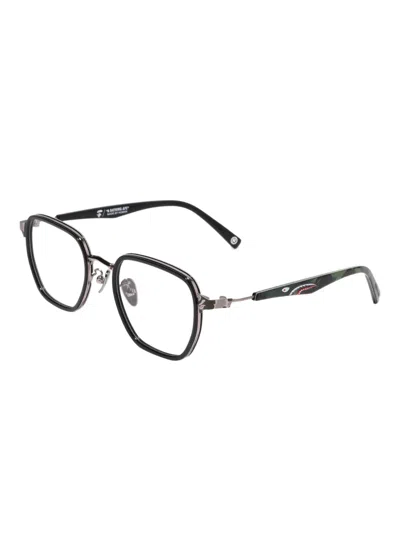 鲨鱼图案圆框眼镜