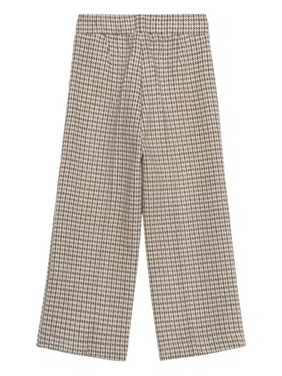 Monnalisa Houndstooth-pattern Trousers In Multi