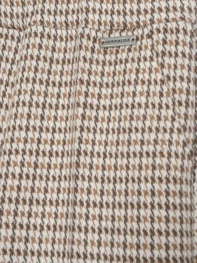 Monnalisa Houndstooth-pattern Trousers In Multi