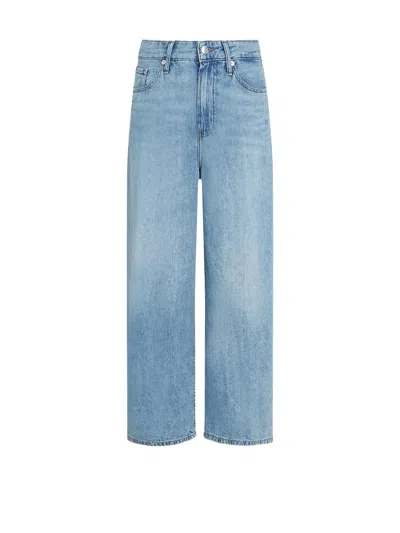 Tommy Hilfiger High Waisted Loose Cropped Jeans In Blue