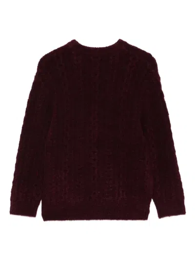 Paolo Pecora Cable-knit Sweater In Red