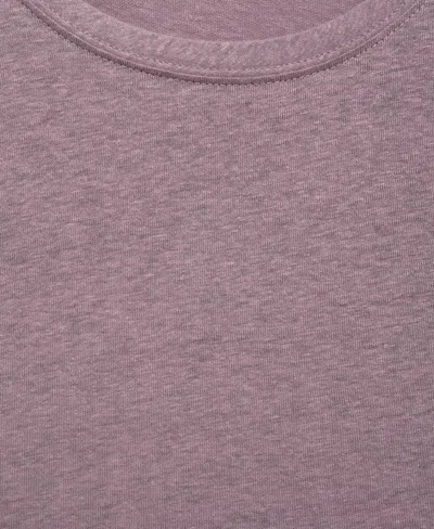 Mango Men's Linen Slim-fit T-shirt In Purple