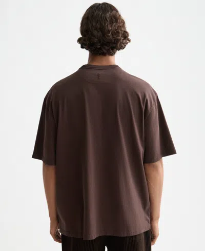 Scotch & Soda Men's Relaxed Fit Short Sleeve Three Crosses Crewneck T-shirt In Brown