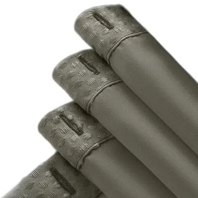 Hivvago Gray Sheer And Grid Shower Curtain And Liner Set In Black