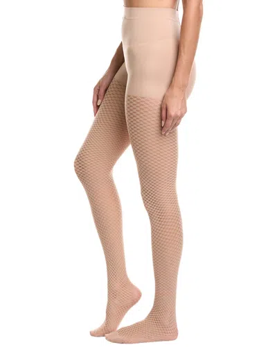 Emilio Cavallini Sheer Double Net Tights In Brown