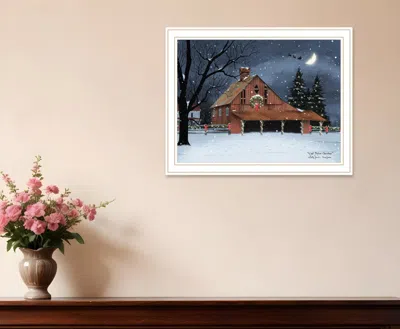 Hivvago Night Before Christmas White Framed Wall Art In Multi