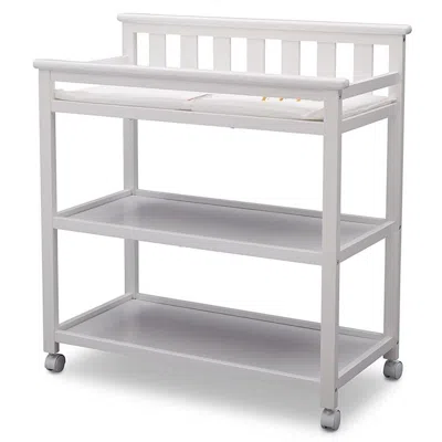 Hivvago Modern White Baby's First 2 Shelf Changing Table With Wheels In Gray