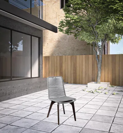 Hivvago Set Of Two 18" Silver Solid Wood Outdoor Dining Chair In Gray