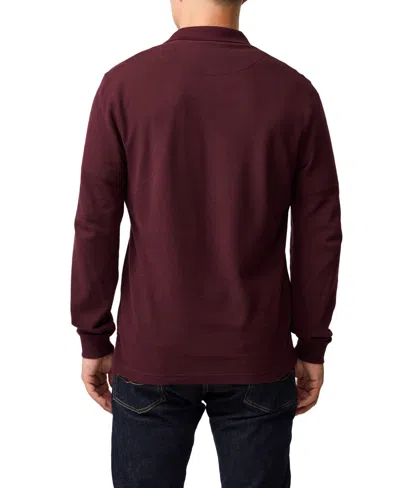 Rodd & Gunn Men's The Gunn Long Sleeve Slim Fit Polo Shirt In Burgundy