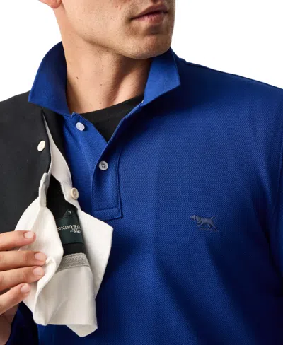 Rodd & Gunn Men's The Gunn Long Sleeve Slim Fit Polo Shirt In Blue