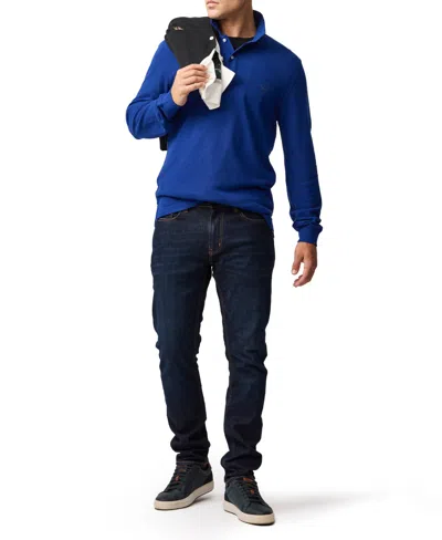 Rodd & Gunn Men's The Gunn Long Sleeve Slim Fit Polo Shirt In Blue