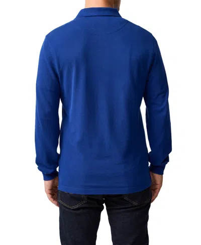 Rodd & Gunn Men's The Gunn Long Sleeve Slim Fit Polo Shirt In Blue