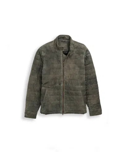 Rodd & Gunn Long Island Quilted Leather Jacket In Gray