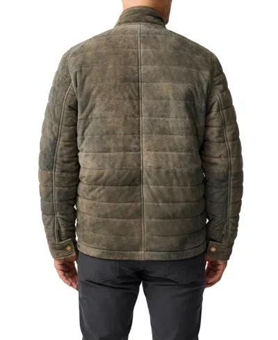 Rodd & Gunn Long Island Quilted Leather Jacket In Gray