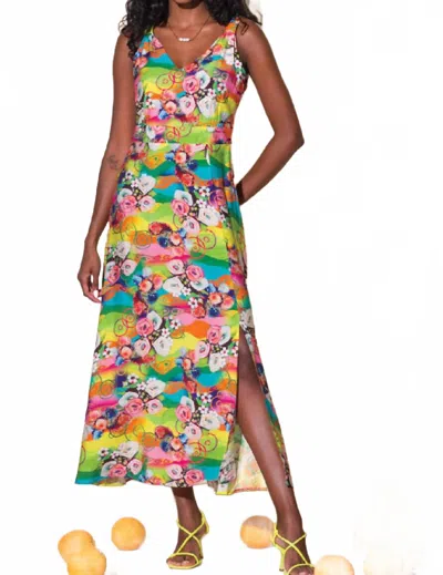 Alison Sheri A-line Slip On Dress In Multicolor In Multi