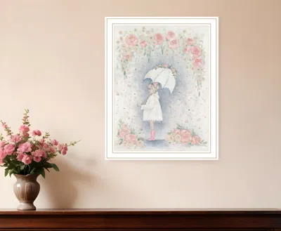 Hivvago Georgia In The Rain White Framed Print Wall Art In White