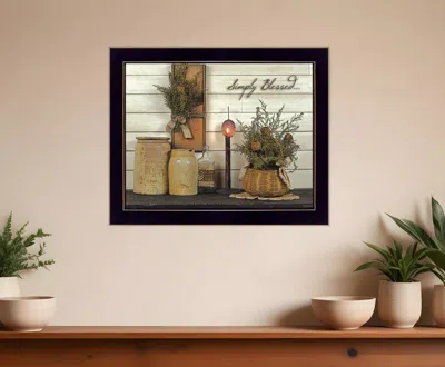 Hivvago Simply Blessed Black Framed Print Wall Art In Black
