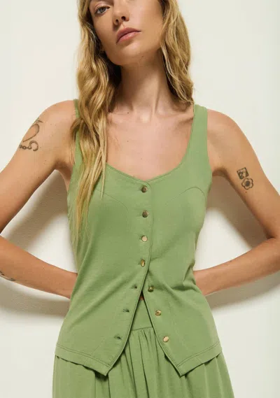 Nation Ltd Brya Tank In Loden In Green