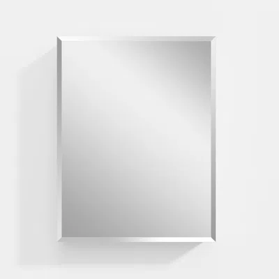 Hivvago 26" Black Metal Framed Mirror Set In White