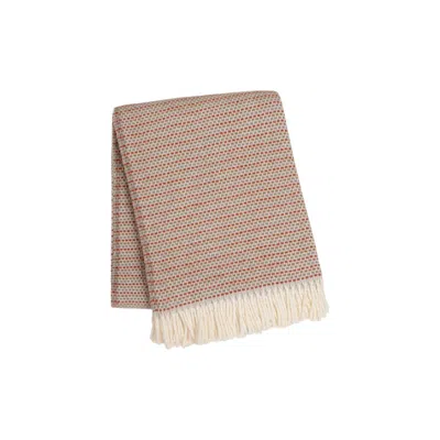 Hivvago 55" X 70" Terra Cotta Cotton Blend Woven Plush Throw Blanket With Fringe In Brown