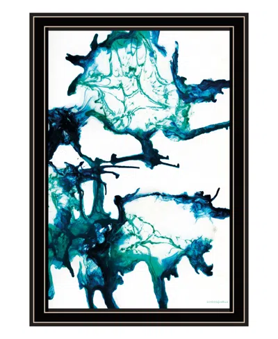 Hivvago Ocean Living Black Framed Print Wall Art In Blue