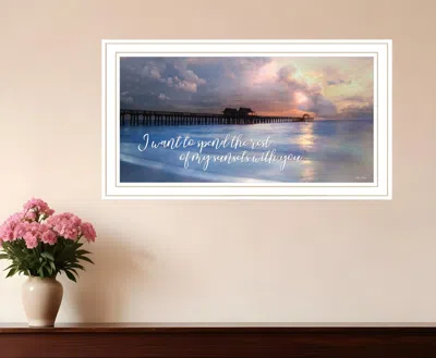 Hivvago Rest Of My Sunsets White Framed Print Wall Art In White