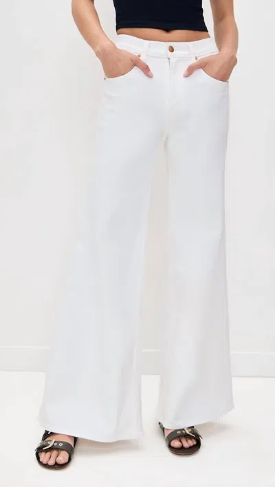 Jamie Haller The Wide A Leg Jeans In Soft White Soft White In White