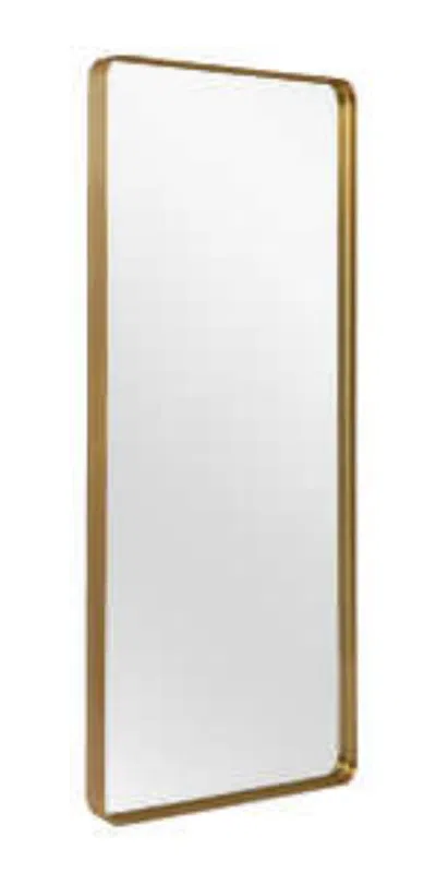 Hivvago 71" Gold Metal Framed Standing Mirror In Gold