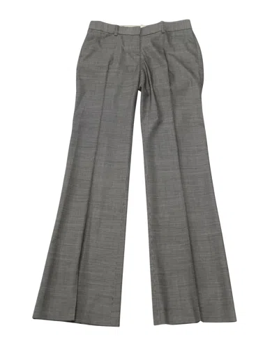 Theory Demitria Houndstooth Flare Pants In Black Wool In Gray